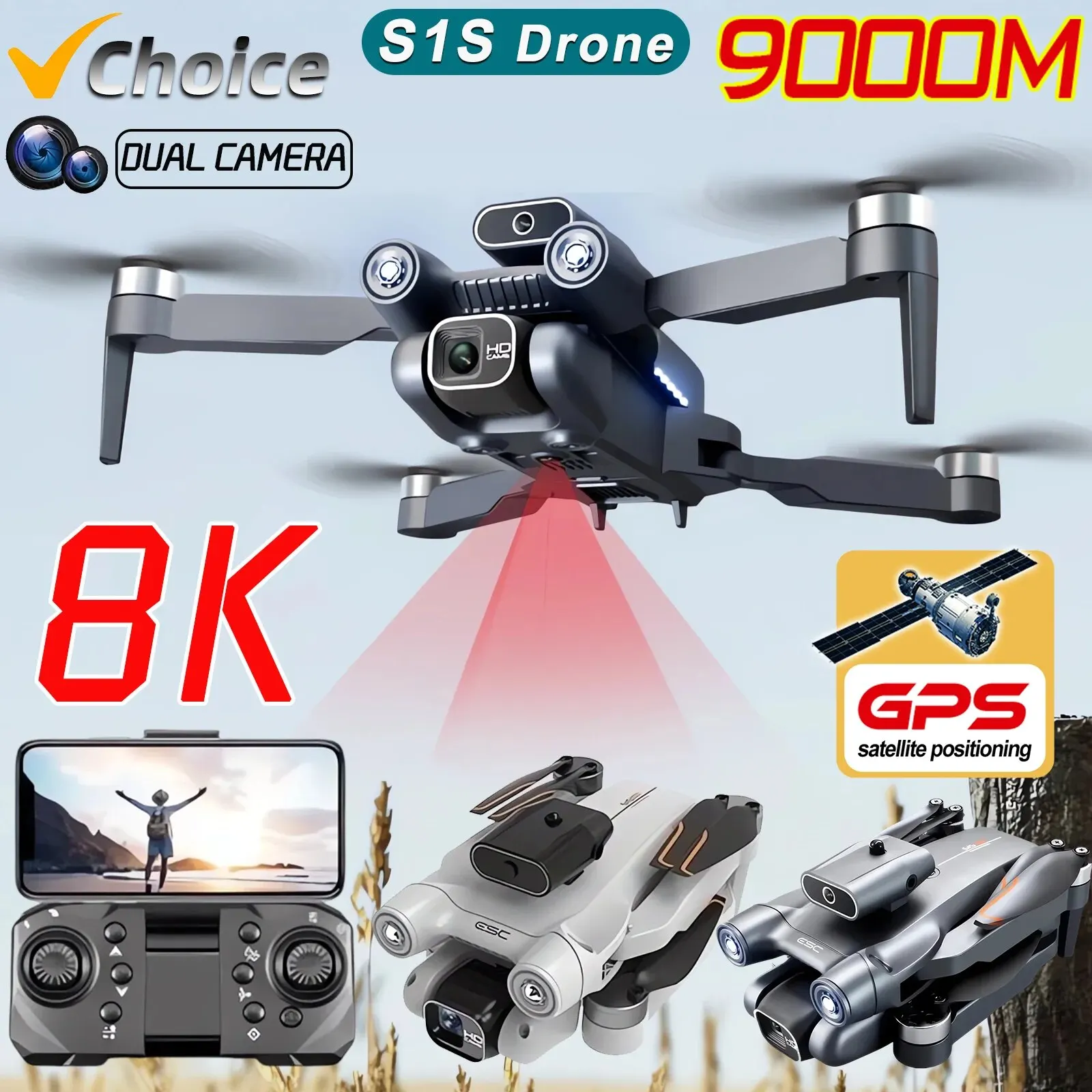 New S1S 5G GPS Drone Camera 8K - Drone Mapping 评论和价格